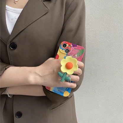 Small Yellow Flower Case For Iphone Small Yellow Flower Case & Straps 14 Long Cross Body